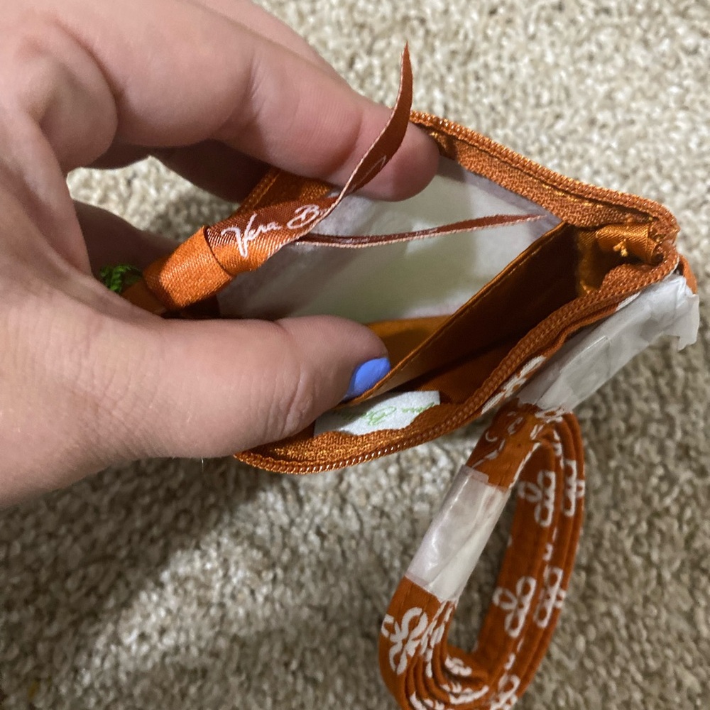 Vera Bradley Orange and White Floral ID Holder - Picture 6 of 6